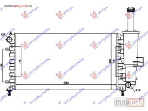 NOVI: delovi  HLADNJAK MOTORA 1.2i 8/16V (+/-AC) (58x31.7) Fiat punto 03-11 -dostupno