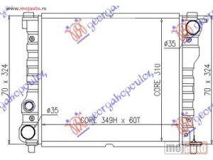 NOVI: delovi  HLADNJAK MOTORA 900CC (34x32) Seat ibiza 86-89 -nedostupno