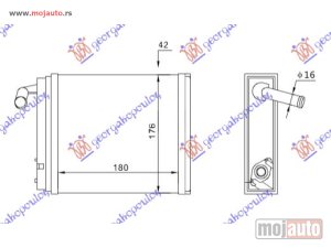 NOVI: delovi  GREJAC KABINE (M) (+/-AC) (180x176) (BEZ PREKIDACA) Fiat panda 82-86 -dostupno