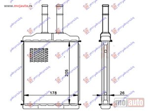 NOVI: delovi  GREJAC KABINE (BR) (205x180x26) Chevrolet epica 07- -dostupno