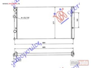 Glavna slika -  HLADNJAK MOTORA ZA SVE MODELE BENZIN/DIZEL (+AC) (63x38) Seat ibiza 93-95 -dostupno - MojAuto