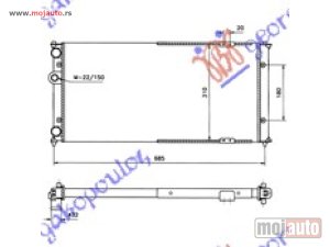 NOVI: delovi  HLADNJAK MOTORA 2.0i 16V 1.9TDi (63x32) Seat cordoba 95-97 -dostupno