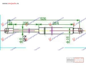 NOVI: delovi  AMORTIZER GEPEK VRATA (526L-350N) Seat ibiza 93-95 -dostupno