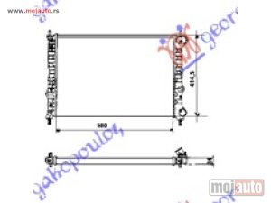 NOVI: delovi  HLADNJAK MOTORA 1.6i/16v (+AC) (58x41.5x34) Lancia lybra 99-05 -dostupno