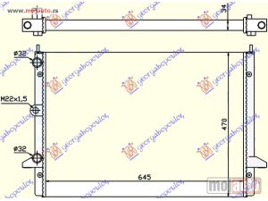 NOVI: delovi  HLADNJAK MOTORA 2.3i/16V/2.8i VR6 (64.5x47) -00 Vw sharan 95-10 -dostupno