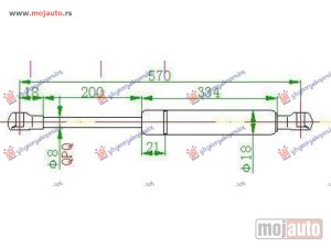 NOVI: delovi  AMORTIZER GEPEK VRATA (570L-630N) Hyundai matrix 08-10 -dostupno