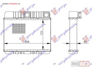 NOVI: delovi  GREJAC KABINE (B) (+/-AC) (235x208) Bmw series 3 (e46) coupe/cabrio 99-03 -dostupno