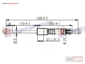 Glavna slika -  AMORTIZER GEPEK VRATA 4 VRATA/COUPE (350L-320N) Bmw series 3 (e46) coupe/cabrio 03-06 -dostupno - MojAuto