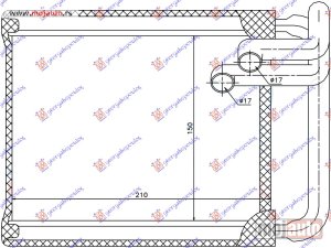 NOVI: delovi  GREJAC KABINE (150x210x27) Kia ceed 3d 07-10 -dostupno