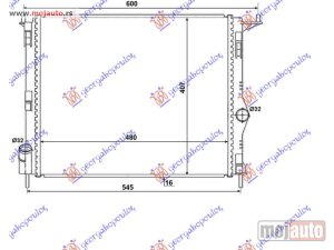 Glavna slika -  HLADNJAK MOTORA BENZIN (-AC) (47.7x40.6) Dacia logan-mcv 05-08/p.up-van 09-12 -nedostupno - MojAuto