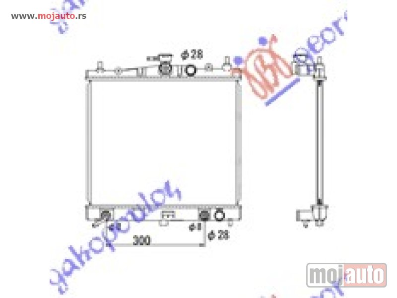 Glavna slika -  HLADNJAK MOTORA 1.2/1.4/1.6 BENZIN (AUTO) (38x44.5x1.6) Nissan note 06-13 -dostupno - MojAuto