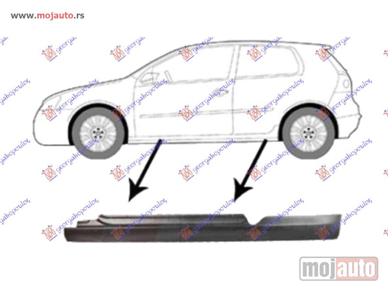 Glavna slika -  SAJTNA 3 VRATA Levo Vw golf v 04-08 -dostupno - MojAuto