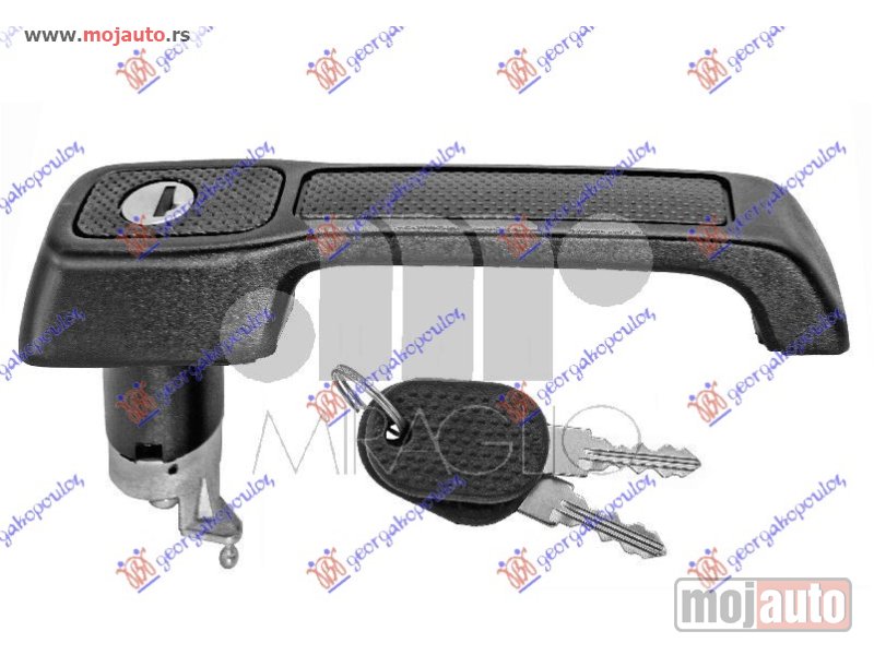 Glavna slika -  KVAKA PREDNJIH VRATA 5 VRATA SPOLJASNJA KOMPLET Levo Fiat uno 83-89 -dostupno - MojAuto