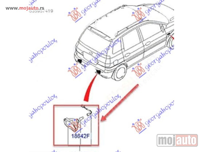 Glavna slika -  ZADNJA MAGLENKA (O) Desno Hyundai matrix 08-10 -dostupno - MojAuto