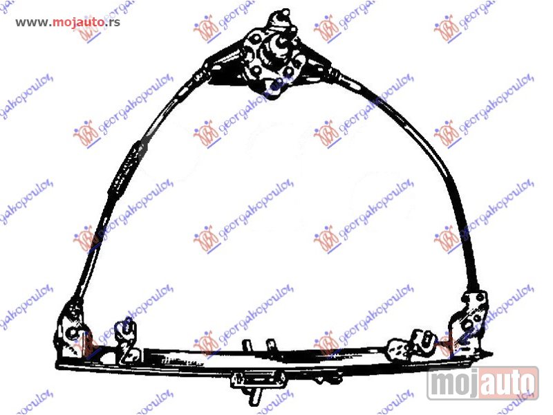 Glavna slika -  PODIZAC PREDNJEG PROZORA MEHANICKI (A KVALITET) Levo Fiat bravo 95-02 -dostupno - MojAuto