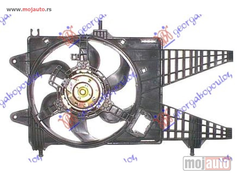 Glavna slika -  VENTILATOR KOMPLET (1.3 MULTIJET) (+/-AC) Fiat punto 03-11 -dostupno - MojAuto