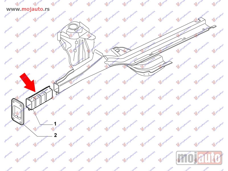 Glavna slika -  KRAK SASIJE PREDNJI Desno Fiat grande punto 05-12 -dostupno - MojAuto