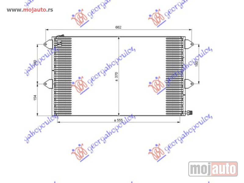 Glavna slika -  HLADNJAK KLIME (55x35x2.0) Seat inca 93-03 -dostupno - MojAuto