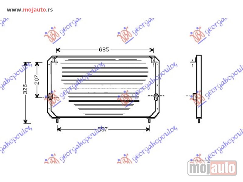 Glavna slika -  HLADNJAK KLIME (69x34.5) Toyota carina e/corona sdn-l/b 96-01 -nedostupno - MojAuto