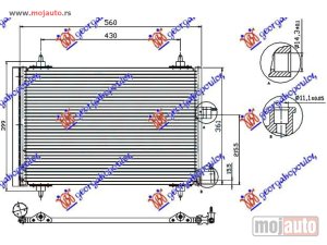 NOVI: delovi  HLADNJAK KLIME BENZIN - 1.9/2.0 DIZEL (52x36x1.6) Citroen xsara picasso 99-07 -dostupno