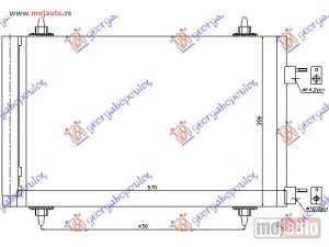 Glavna slika -  HLADNJAK KLIME BENZIN/DIZEL (570x359x16) Peugeot 308 08-13 -dostupno - MojAuto