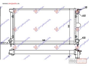 Glavna slika -  HLADNJAK MOTORA BENZIN/DIZEL (+AC) (52.5x32x3.4) Vw jetta 79-83 -dostupno - MojAuto