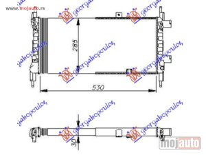 Glavna slika -  HLADNJAK MOTORA 1.2CC (53x29) Opel combo 85-88 -dostupno - MojAuto