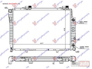 NOVI: delovi  HLADNJAK MOTORA ZA SVE MODELE DIZEL (?AN/?UTO) (+AC) (61.5x42) Mercedes e class (w210) 96-99 -dostupno