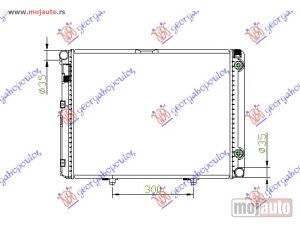 NOVI: delovi  HLADNJAK MOTORA 1.8/2.0/2.3 BENZIN (MAN/AUTO) (+AC) (57.5x45) Mercedes 190e (w201) 84-93 -dostupno