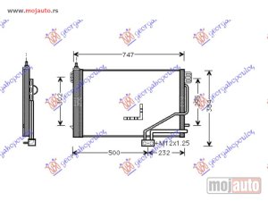 NOVI: delovi  HLADNJAK KLIME 2.0/2.2/2.7/3.0/3.2 CDi (64x37) Mercedes clc (w203) coupe 01-08 -dostupno