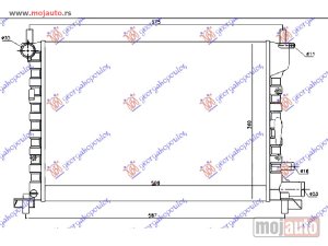 NOVI: delovi  HLADNJAK MOTORA 1.2/1.3/1.4/1.6/1.7V (+AC) (52x37.8) Ford fiesta 96-99 -dostupno