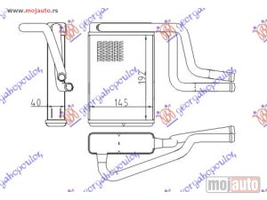 Glavna slika -  GREJAC KABINE (B) (+/-AC) (196x146) Ford mondeo 00-07 -dostupno - MojAuto