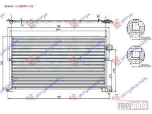 NOVI: delovi  HLADNJAK KLIME ZA SVE MODELE BENZIN/DIZEL (670x361x16) 02- Ford mondeo 00-07 -dostupno