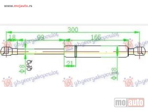 NOVI: delovi  AMORTIZER GEPEK VRATA (SEDAN) (300L-560N) Ford mondeo 00-07 -dostupno