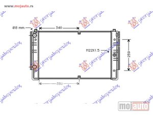 NOVI: delovi  HLADNJAK MOTORA 1.9TD/2.0/2.4D (MAN/AUTO) (+/-AC) (72x41.5) Vw caravelle 97-03 -dostupno