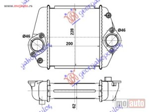 Glavna slika -  HLADNJAK INTERKULERA 2.2 DI DIZEL (200x230x62) (NISSENS) Mazda 6 08-13 -dostupno - MojAuto