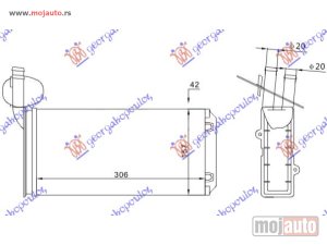 Glavna slika -  GREJAC KABINE (M) (-AC) (306x157) Vw transporter (t4) 91-96 -dostupno - MojAuto