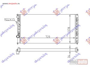 NOVI: delovi  HLADNJAK MOTORA 1.6/1.8/2.0/2.8/2.9IVR6cc (+/-AC) (72x37) Vw passat 93-96 -dostupno