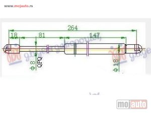 NOVI: delovi  AMORTIZER GEPEK VRATA (264L-460N) Alfa romeo 156 97-03 -dostupno