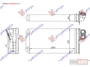 Glavna slika -  GREJAC KABINE (M) (+/-AC) (250x157)-99 (TIP VALEO-IPRA) (BEZ CEVI) Peugeot 406 sdn 96-05 -dostupno - MojAuto