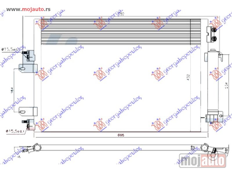 Glavna slika -  HLADNJAK KLIME 2.0/2.4 BENZIN (AUTO) (665x432) Dodge caliber 07- -dostupno - MojAuto