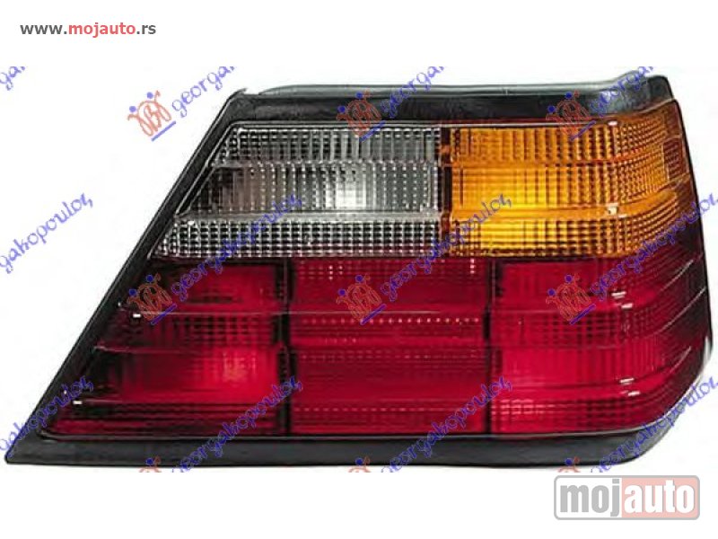 Glavna slika -  STAKLO STOP LAMPE CRVENO/ZUTO Desno Mercedes e class (w124) 85-92 -dostupno - MojAuto