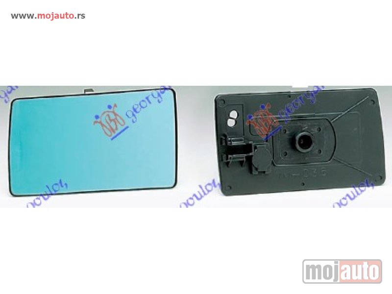Glavna slika -  STAKLO RETROVIZORA PLAVO (RAVNO) Levo Mercedes e class (w124) 85-92 -dostupno - MojAuto