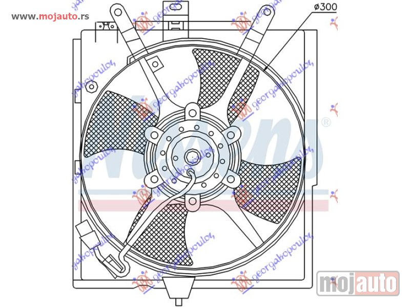 Glavna slika -  VENTILATOR HLADNJAKA KOMPLET (1.6/1.8/2.0 BENZIN) (+AC) Volvo s40 95-00 -dostupno - MojAuto