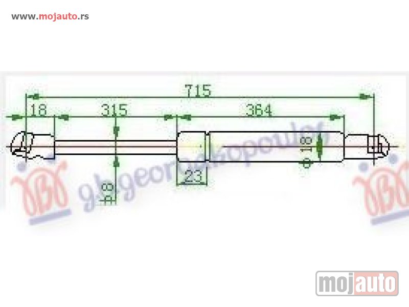 Glavna slika -  AMORTIZER HAUBE (715L-290N) Audi a3 03-08 -dostupno - MojAuto