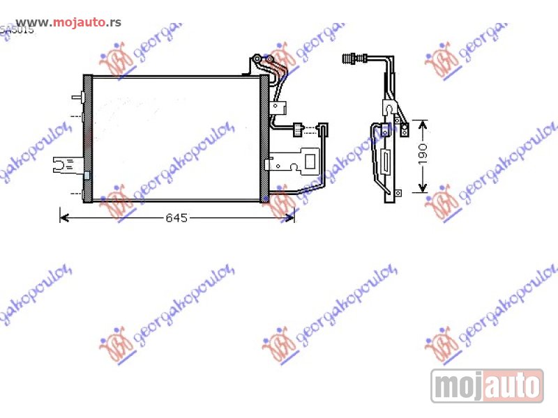 Glavna slika -  HLADNJAK KLIME (471x325x20) Skoda felicia 94-98 -dostupno - MojAuto