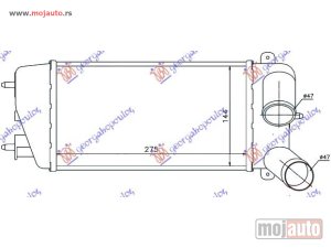 NOVI: delovi  HLADNJAK INTERKULERA 1.4 HDi (275x147x64) Peugeot 1007 05-09 -dostupno