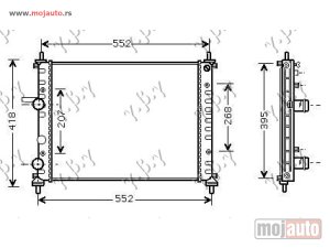 NOVI: delovi  HLADNJAK MOTORA 1.6i 16V (47x41x3.2) Fiat multipla 04-10 -dostupno