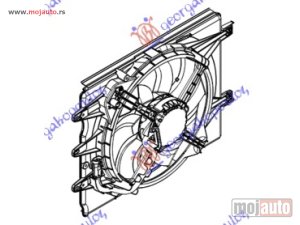 NOVI: delovi  VENTILATOR KOMPLET (1.4 16V) (+AC) Fiat 500 l 17- -dostupno