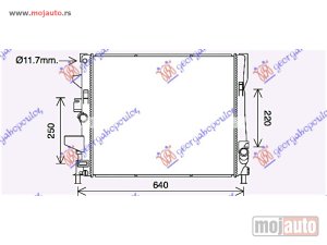 NOVI: delovi  HLADNJAK MOTORA 1.0 EcoBoost (AUTO) (547x448x26) 15- Ford focus 14-18 -dostupno